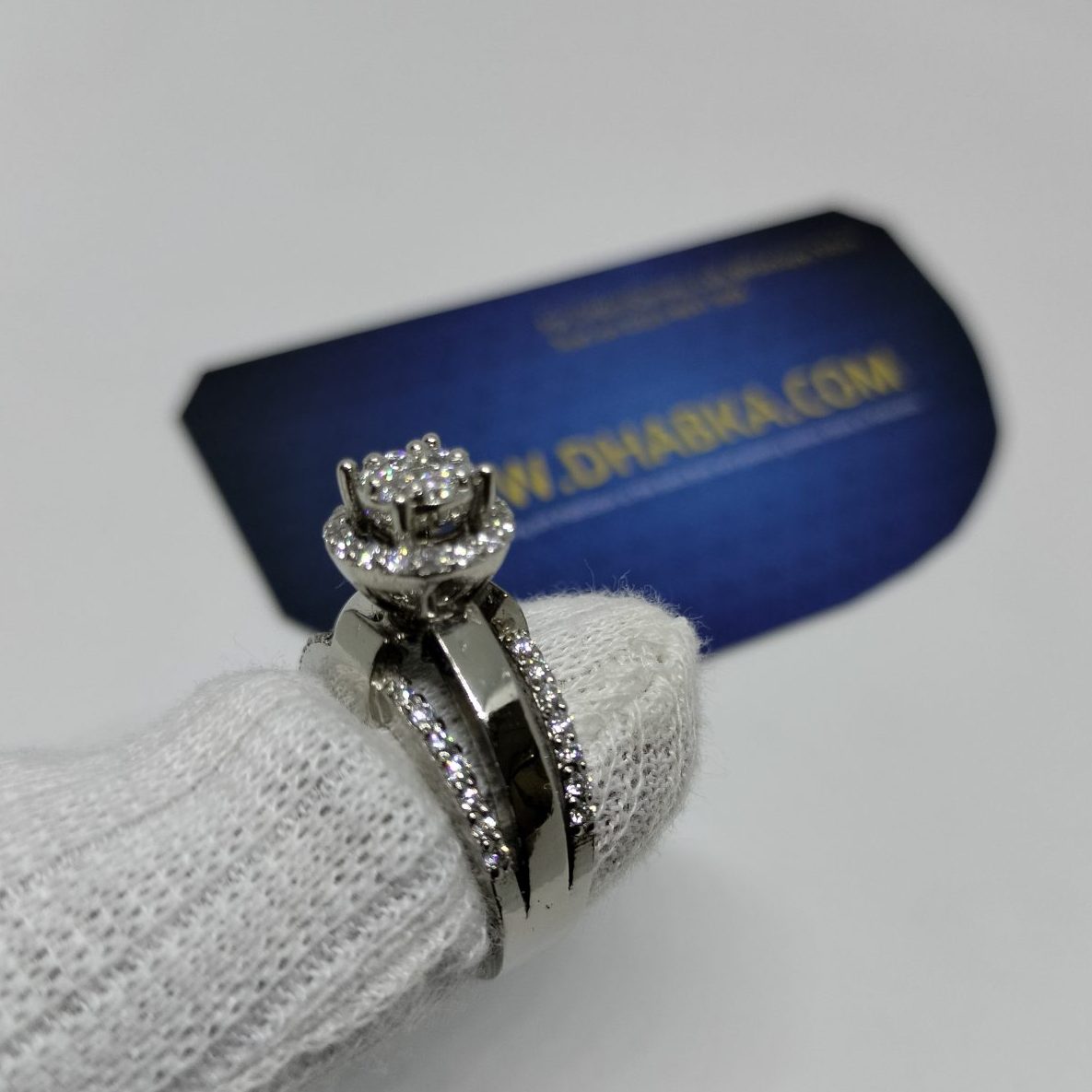 925 Sterling Silver Dimond Look Ring