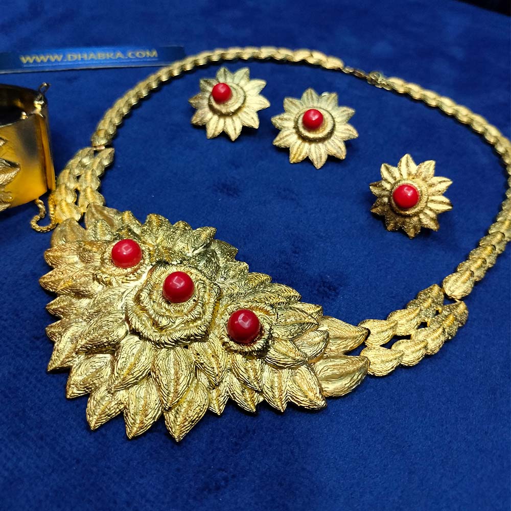 925 Sterling Silver 4 pc Gold Plated Set