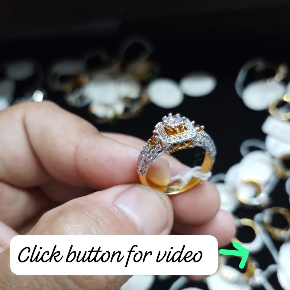 925 Sterling Silver Luxury Gold Plated Ring