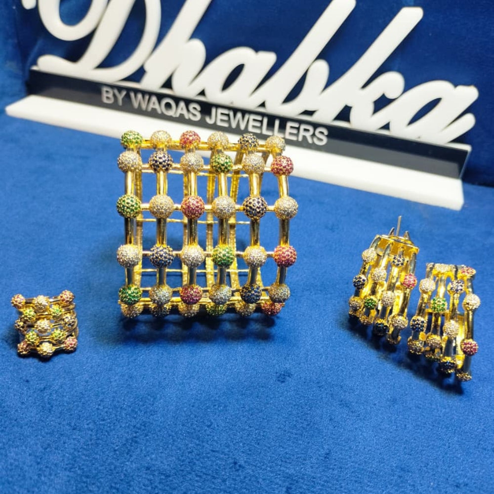 925 Sterling Silver Gold Plated 3 pc Set