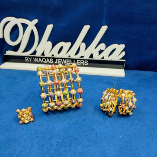 925 Sterling Silver Gold Plated 3 pc Set