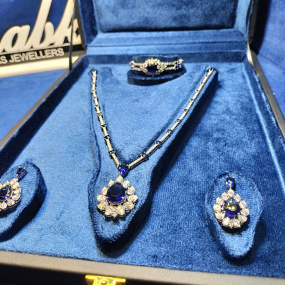 925 Sterling Silver Massonite Stone 3 Pc Set