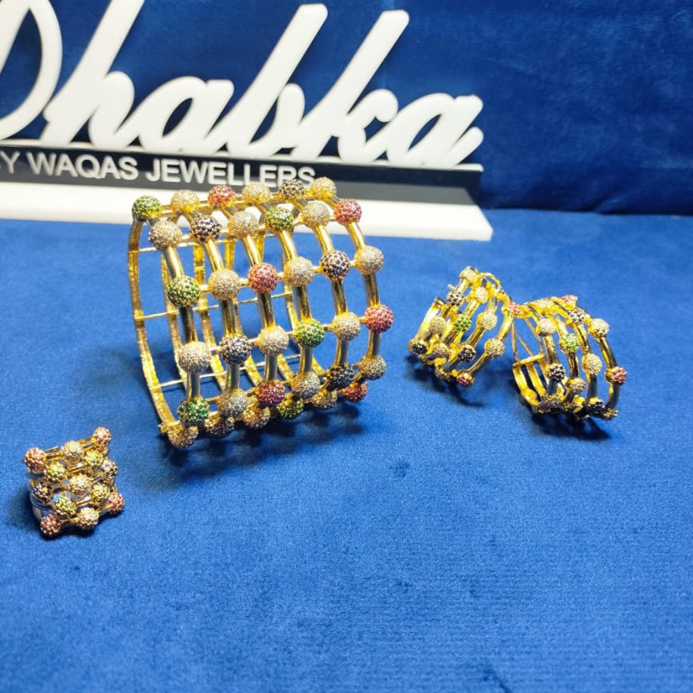 925 Sterling Silver Gold Plated 3 pc Set