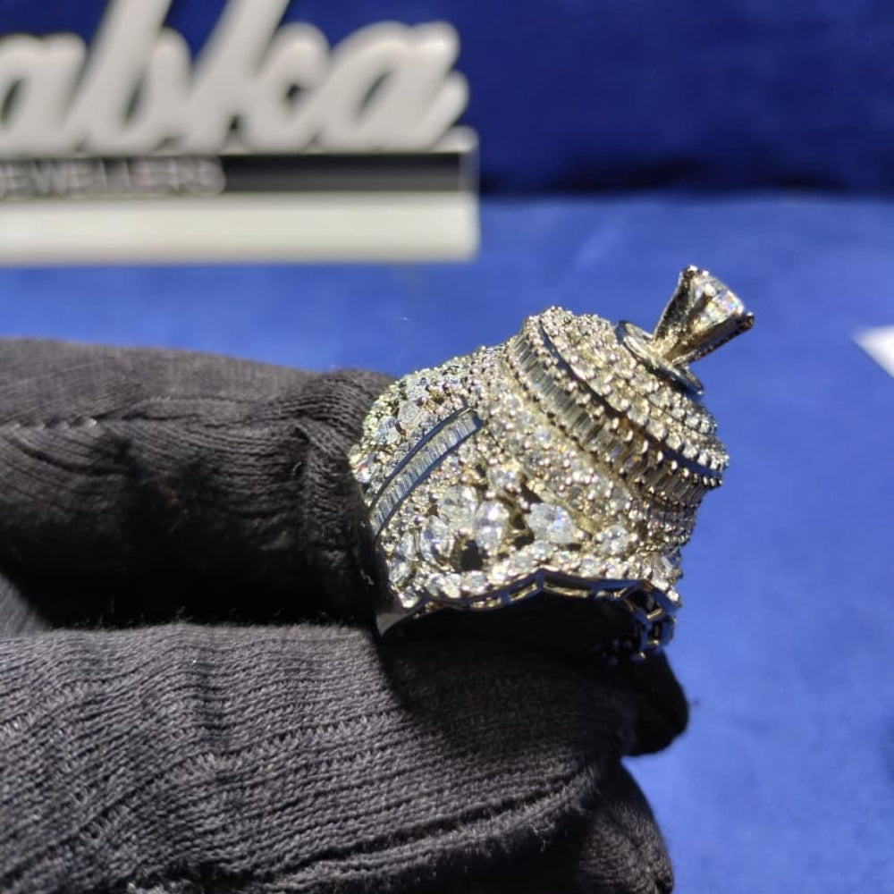 Luxury 925 Sterling Silver Big Ring