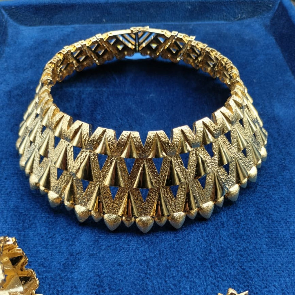 925 Sterling Silver Heavy Gold Plated 4 pc Set