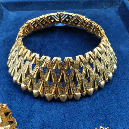 925 Sterling Silver Heavy Gold Plated 4 pc Set