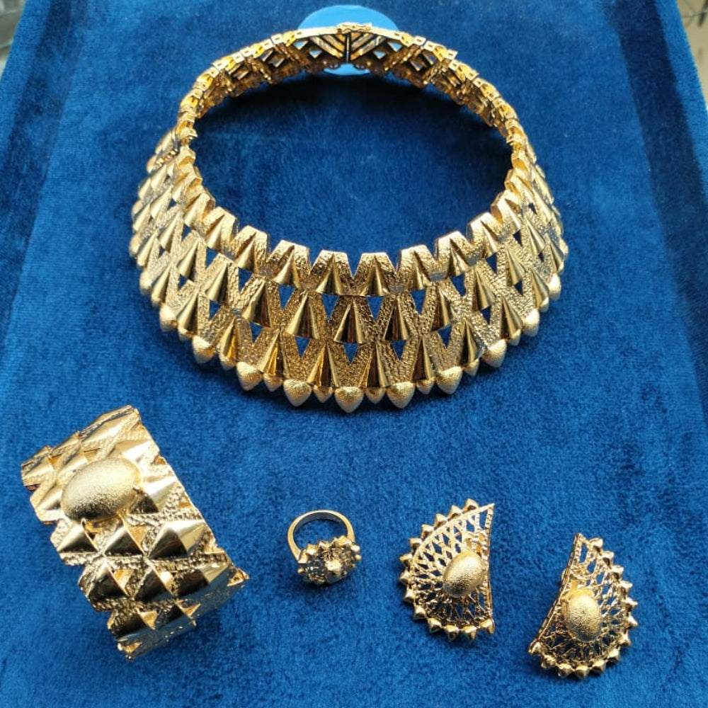 925 Sterling Silver Heavy Gold Plated 4 pc Set