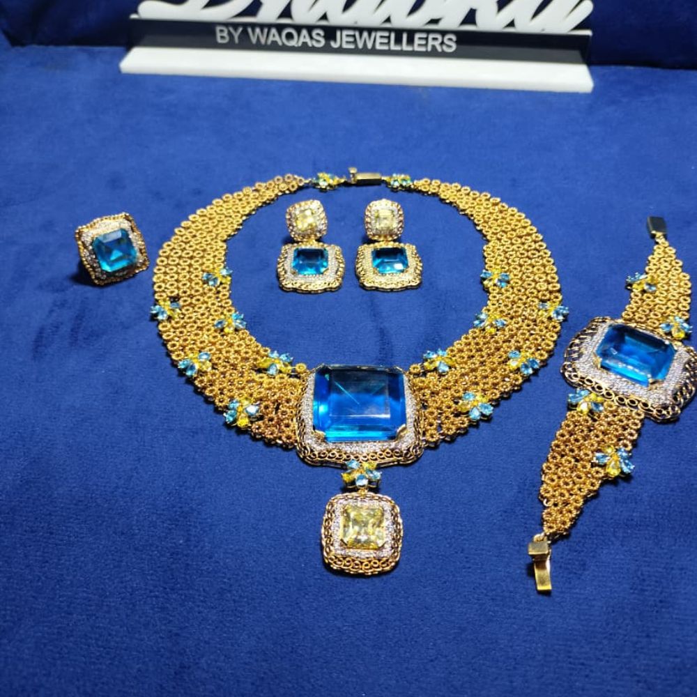 925 Sterling Silver Gold Plated 4 pc Set