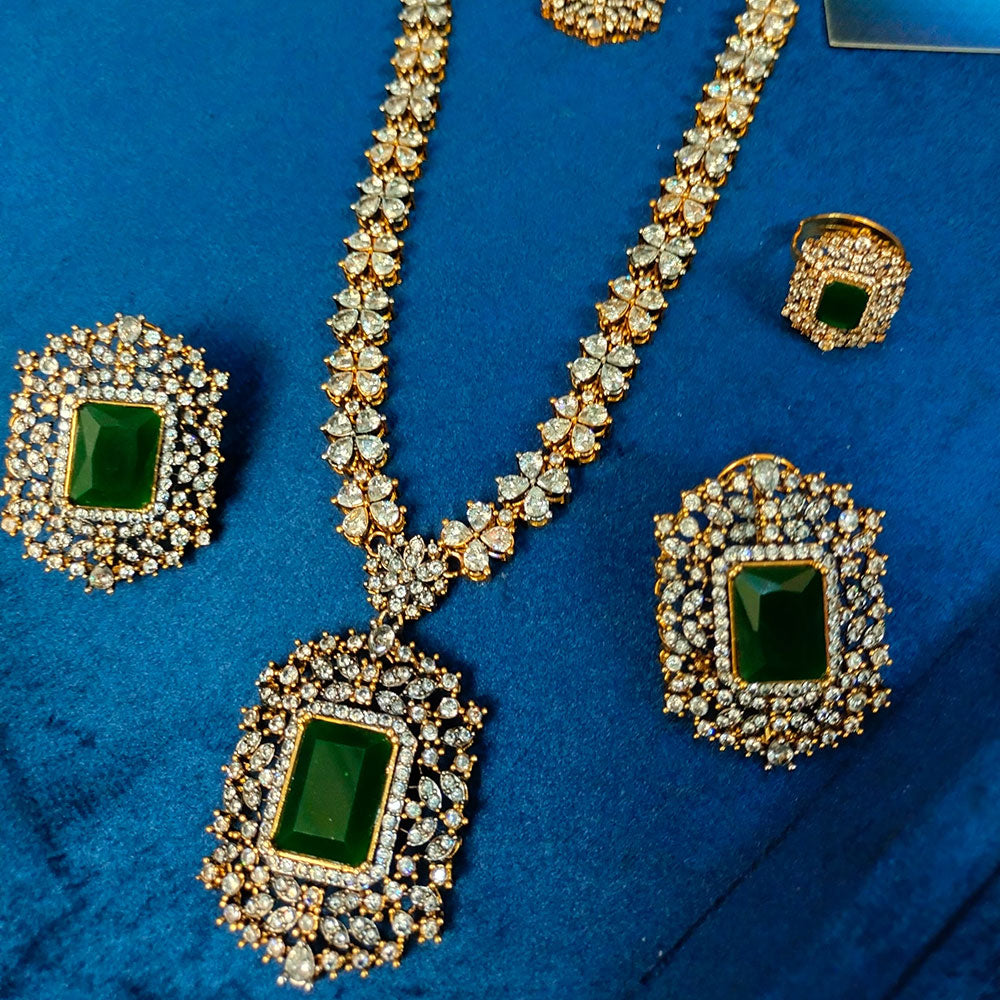 Real Gold Plated Smoke Necklace set