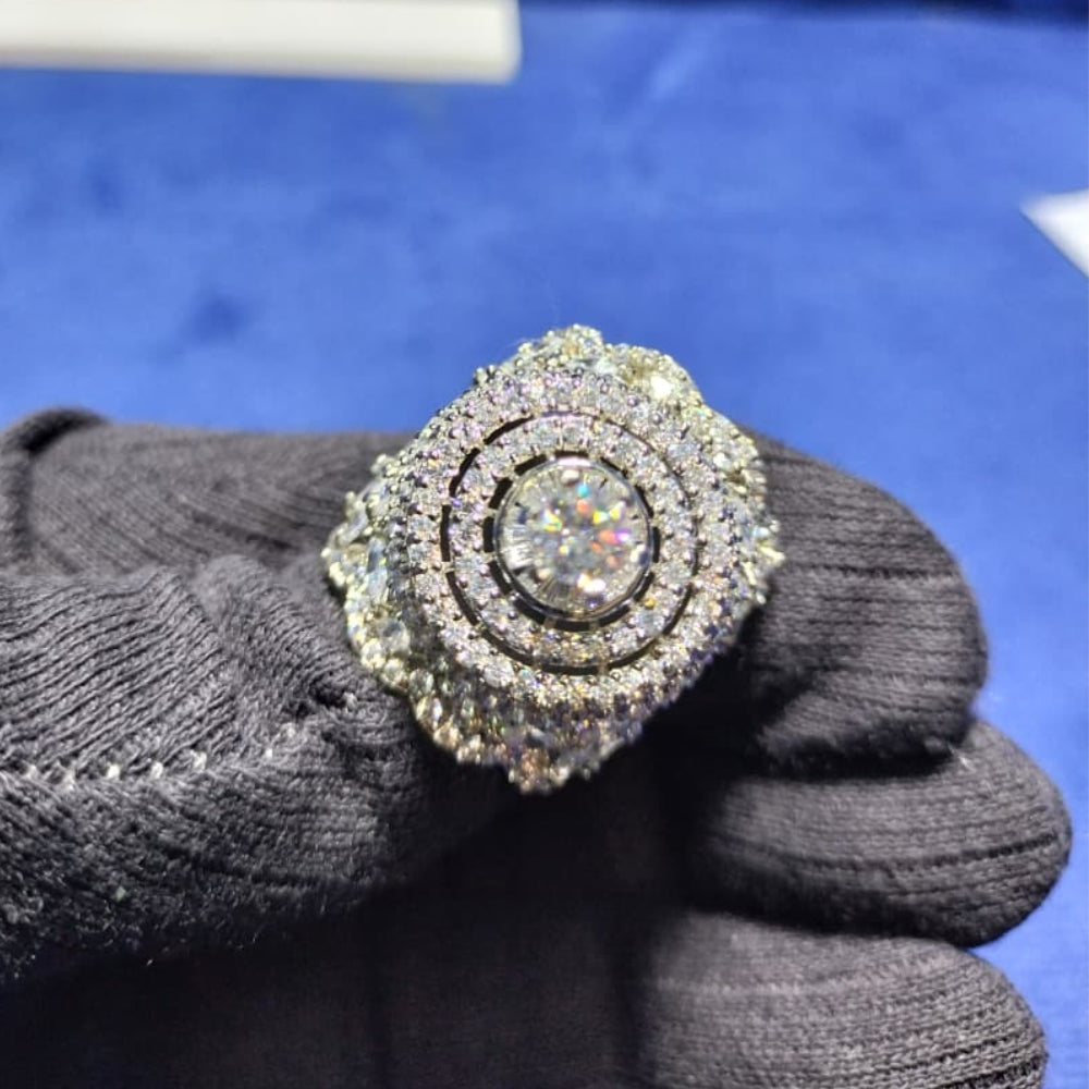 Luxury 925 Sterling Silver Big Ring