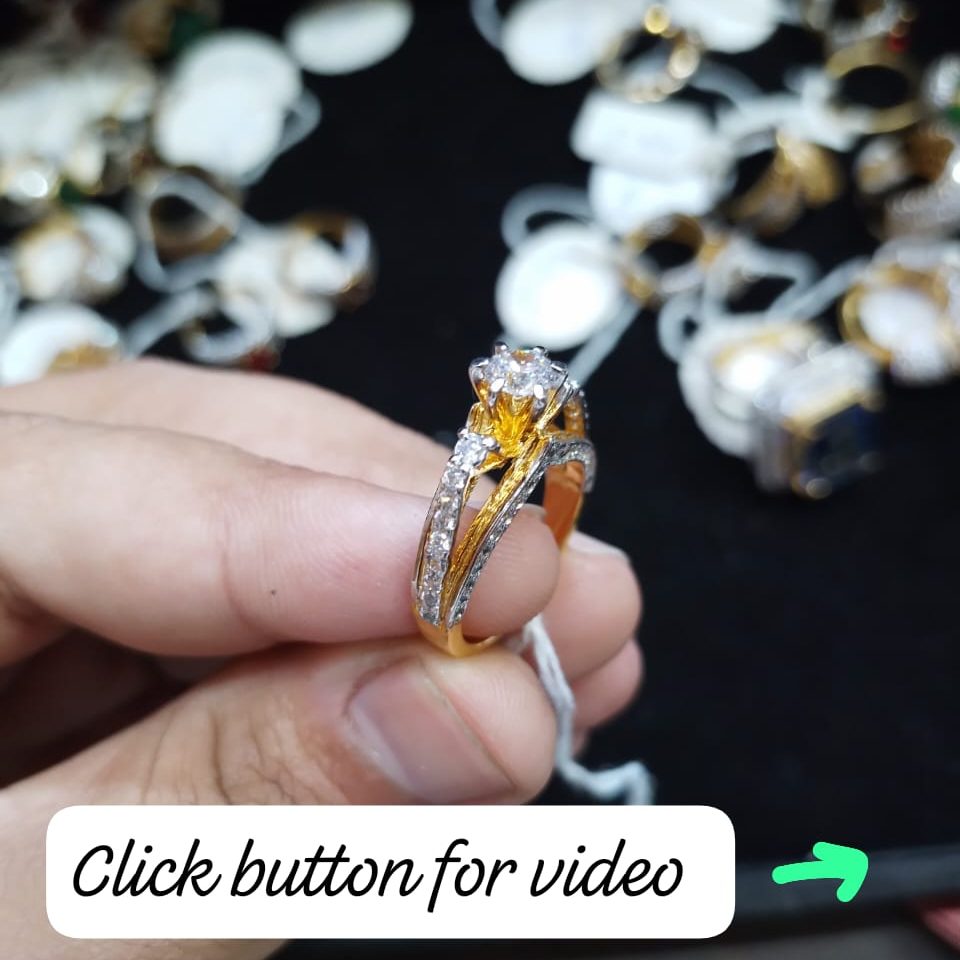 925 Sterling Silver Luxury Designer Gold Plated Ring