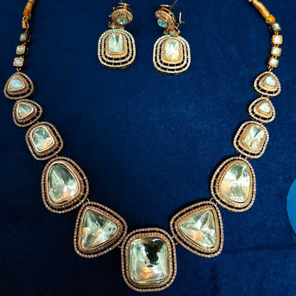 Polki Style Massionite Polki Necklace Set