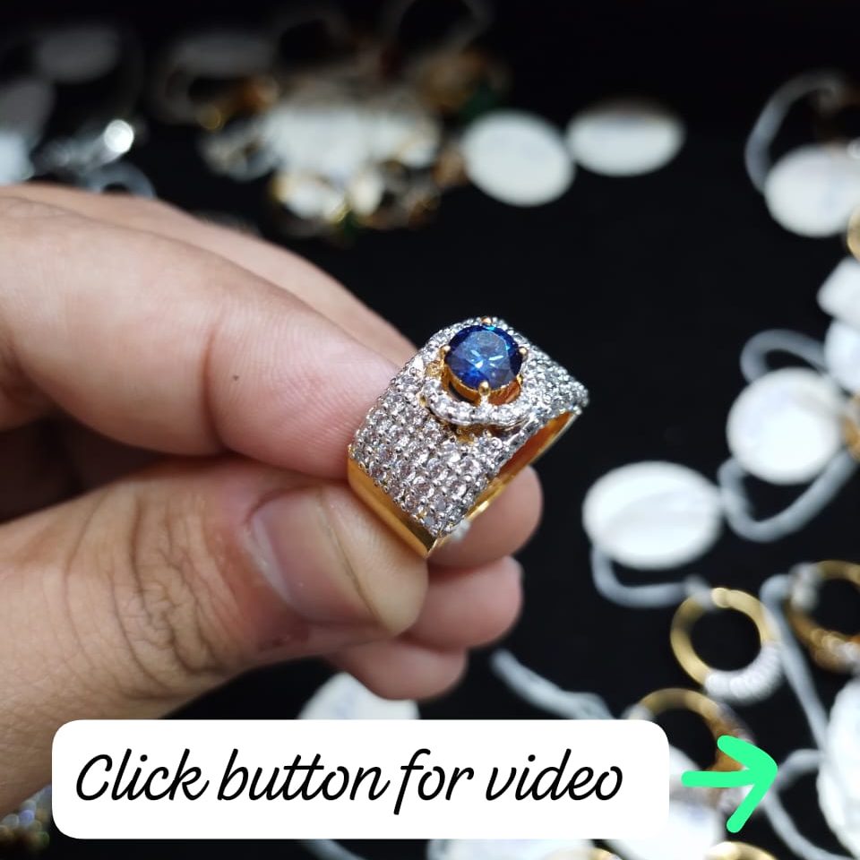 925 Sterling Silver Luxury Gold Plated Ring