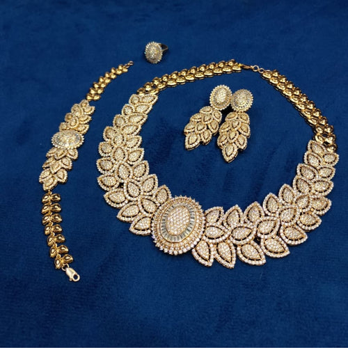 925 Sterling Silver  Rose Gold Plated 4 pc Set