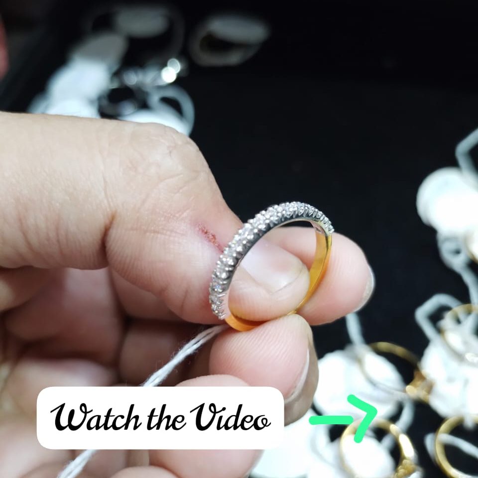925 Sterling Silver Delicate Gold Plated Ring
