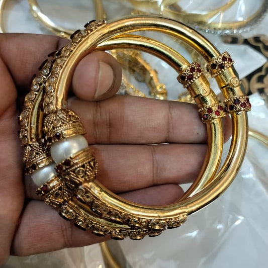 Dhabka Luxury Real Gold Plated bangle Pair