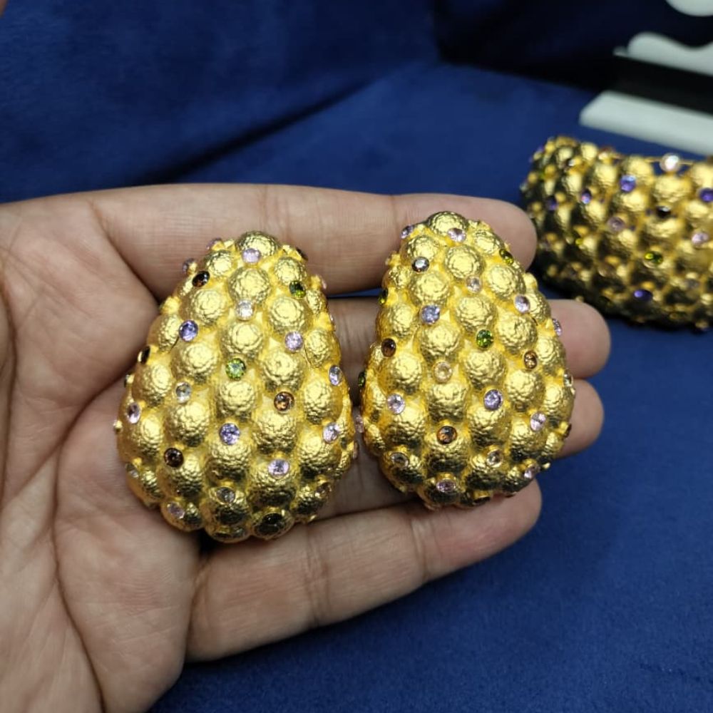 925 Sterling Silver Heavy Gold Plated 4 pc Set