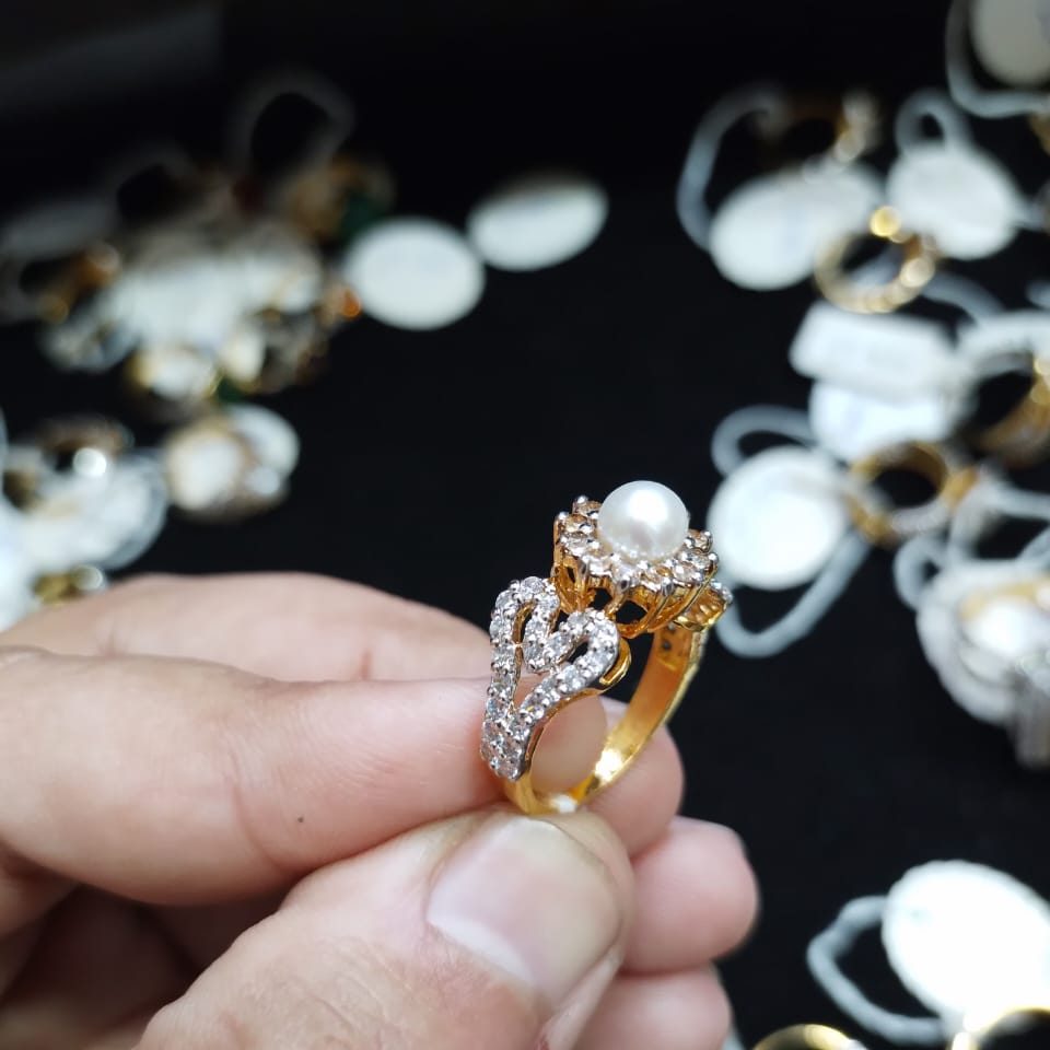925 Sterling Silver Luxury Gold Plated Ring