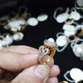 925 Sterling Silver Luxury Gold Plated Ring