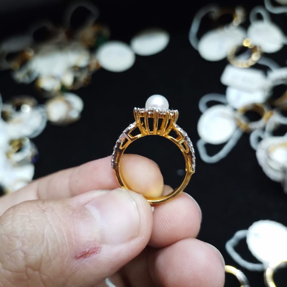 925 Sterling Silver Luxury Gold Plated Ring