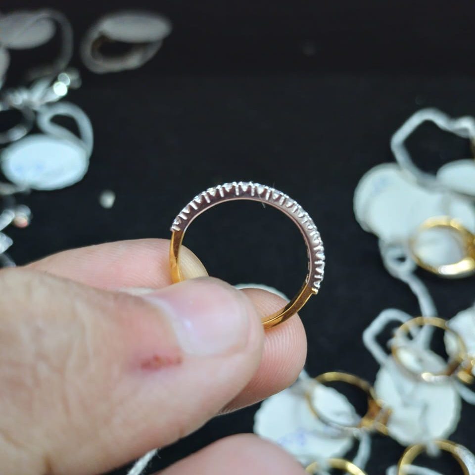925 Sterling Silver Delicate Gold Plated Ring