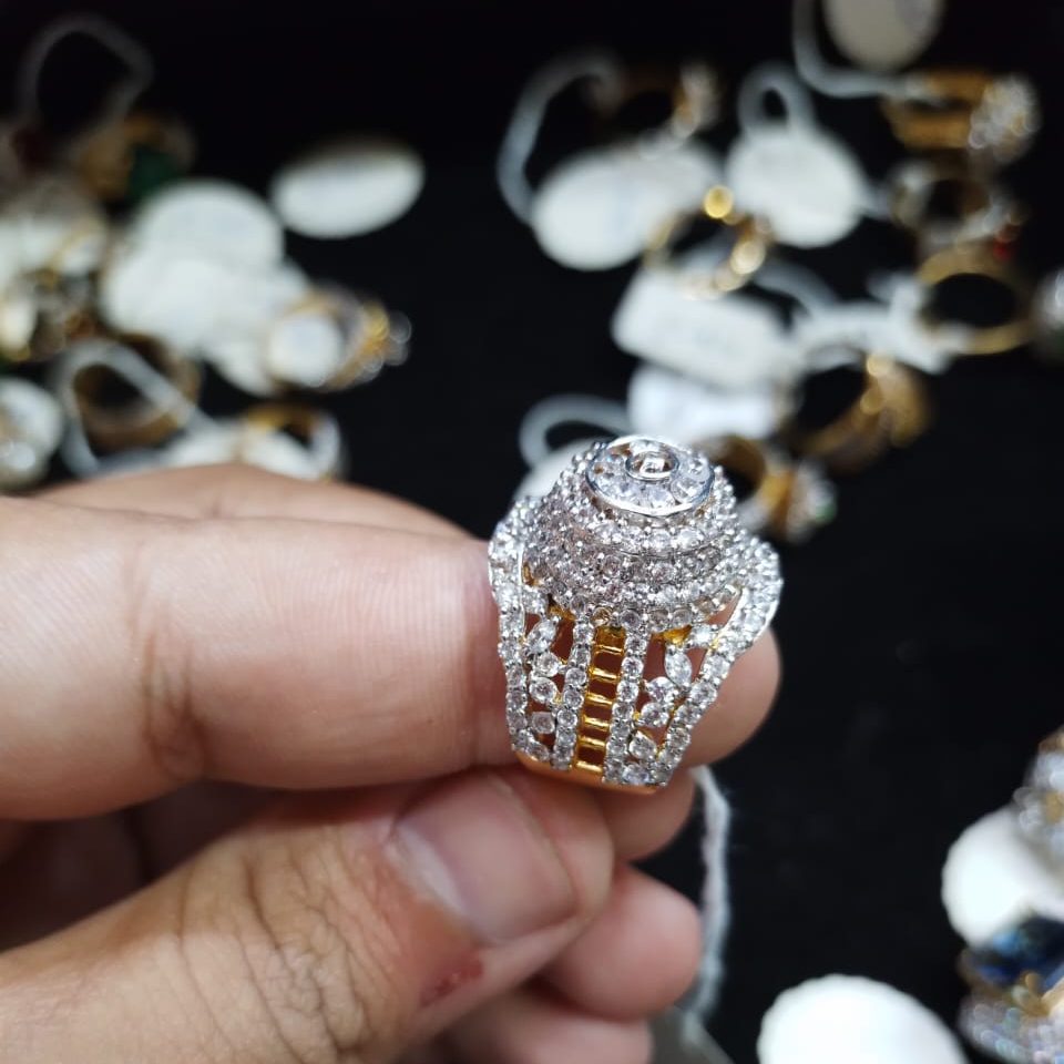 925 Sterling Silver Luxury Gold Plated Ring