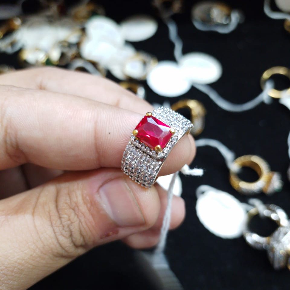 925 Sterling Silver Luxury Gold Plated Ring