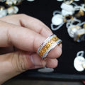 925 Sterling Silver Luxury Gold Plated Ring