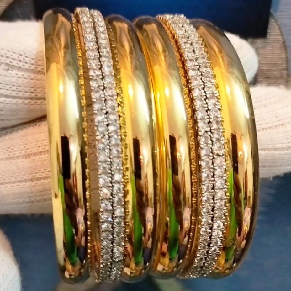 Dhabka Designer real Gold Plated Bangles 8pc Set