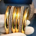 Dhabka Designer real Gold Plated Bangles 8pc Set