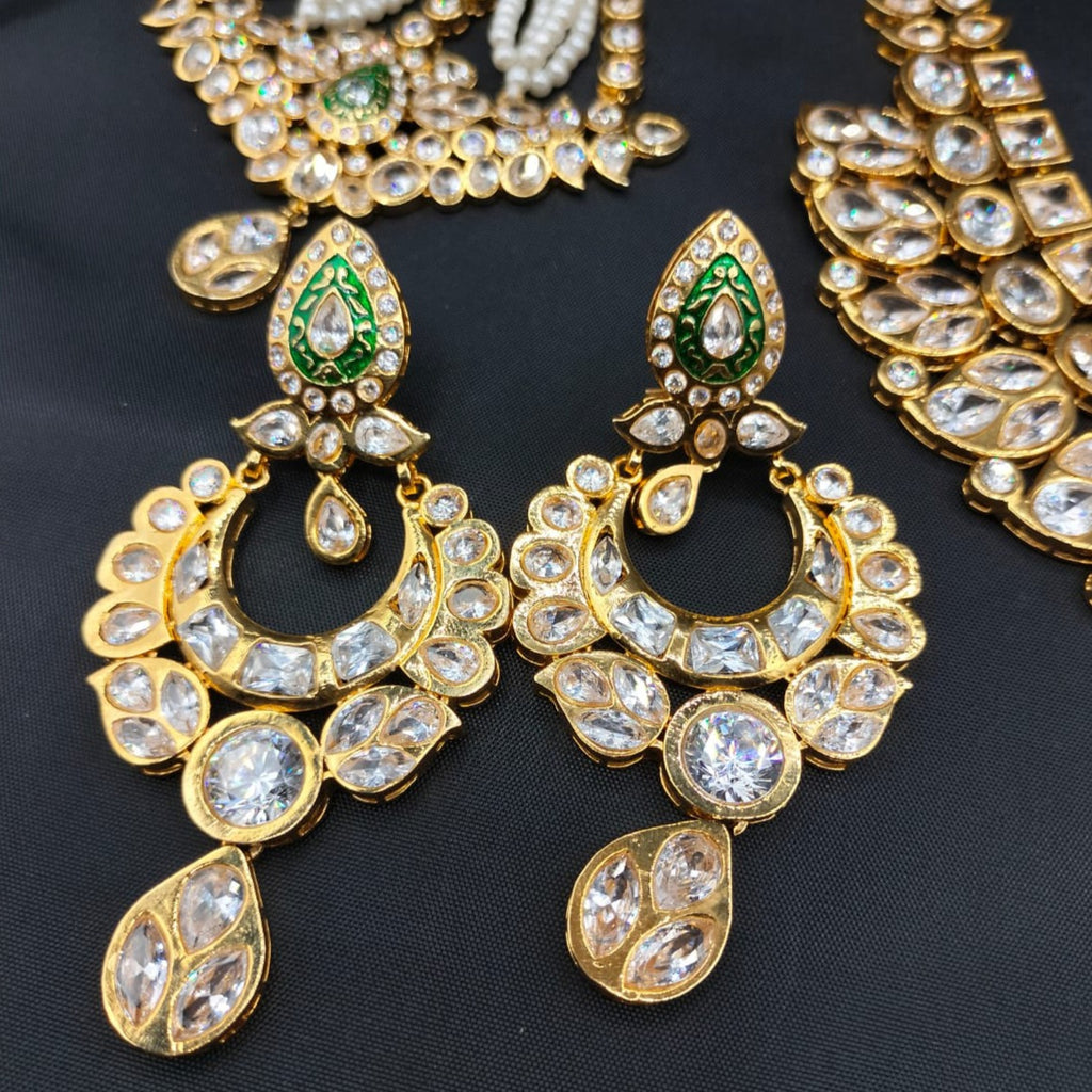 Luxury Class Bridal Set Kundan with Zircon stone