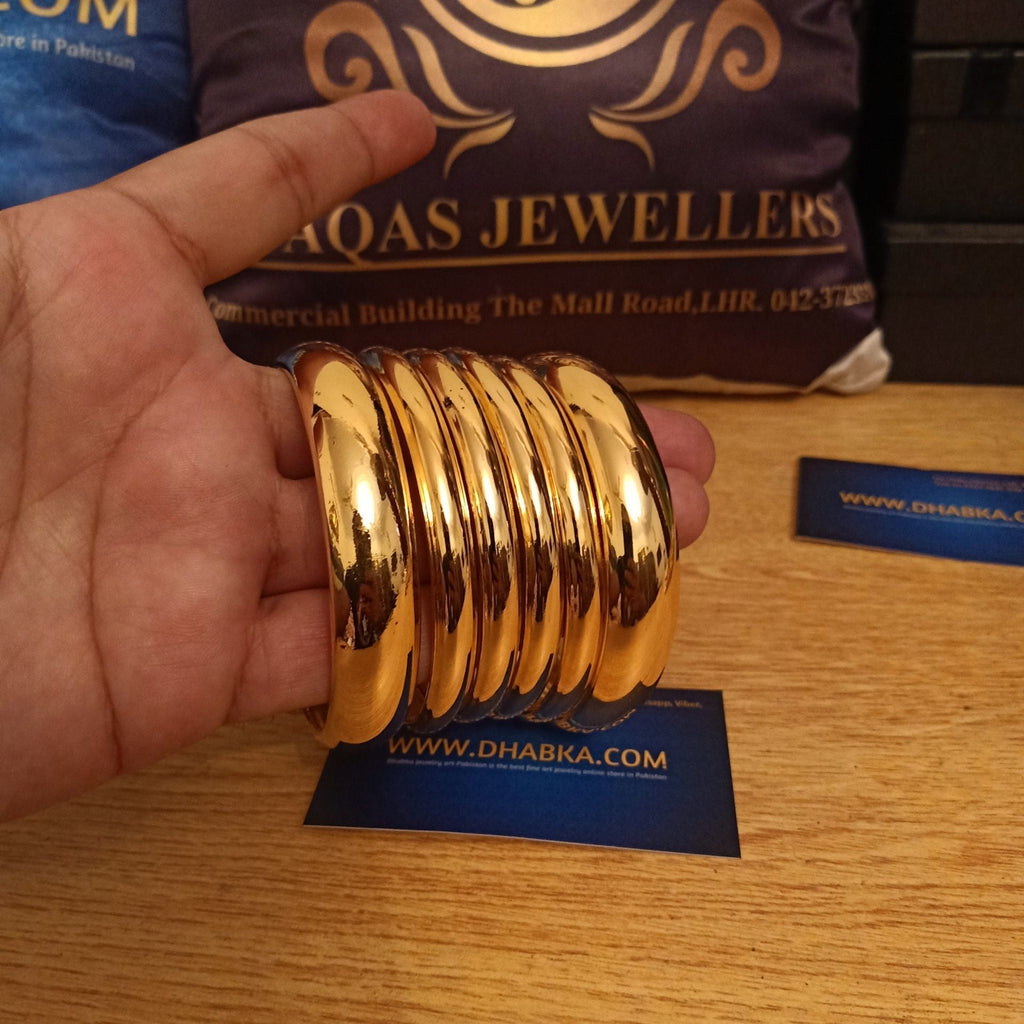 Royal Gold Plated 6 pc Bangle set