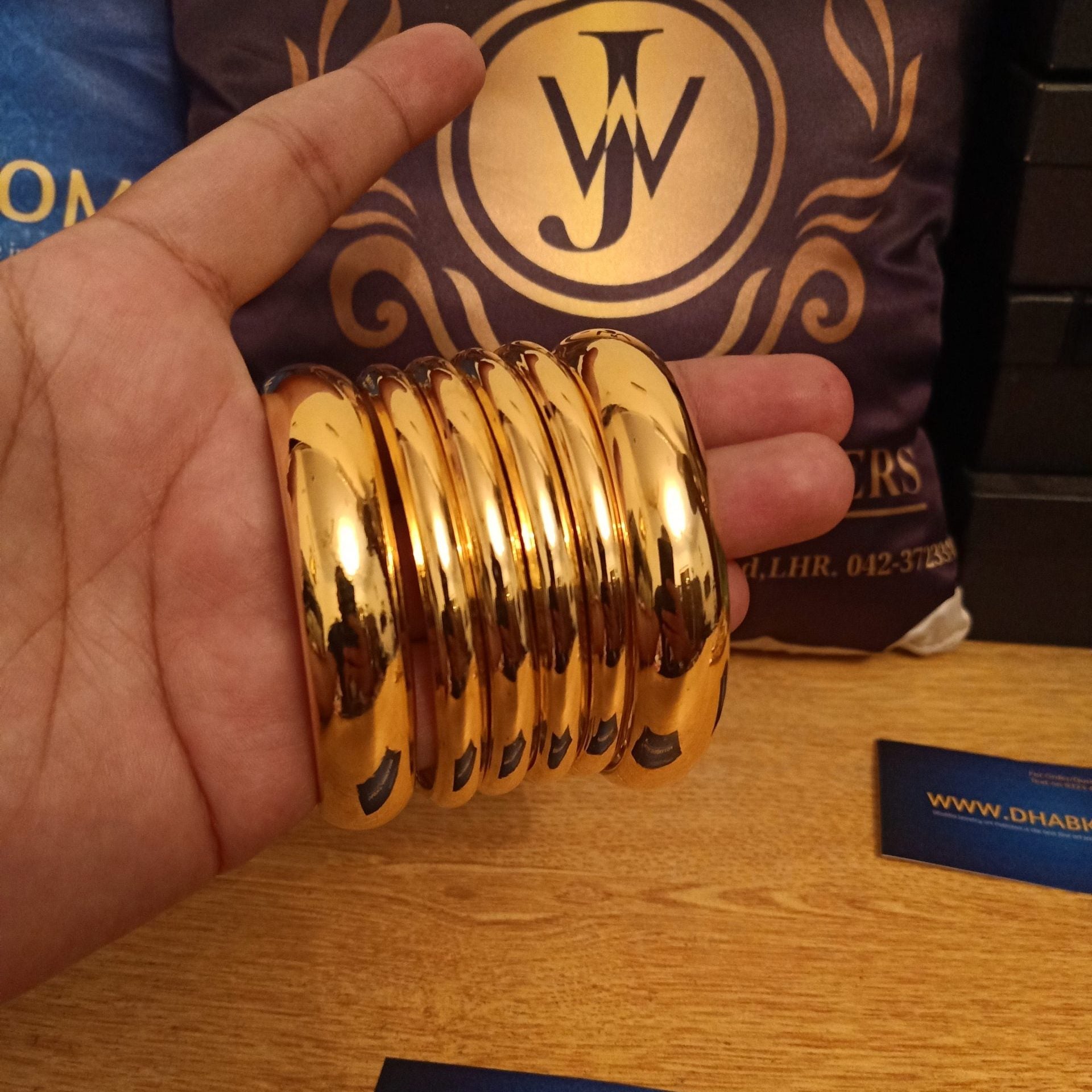 Royal Gold Plated 6 pc Bangle set