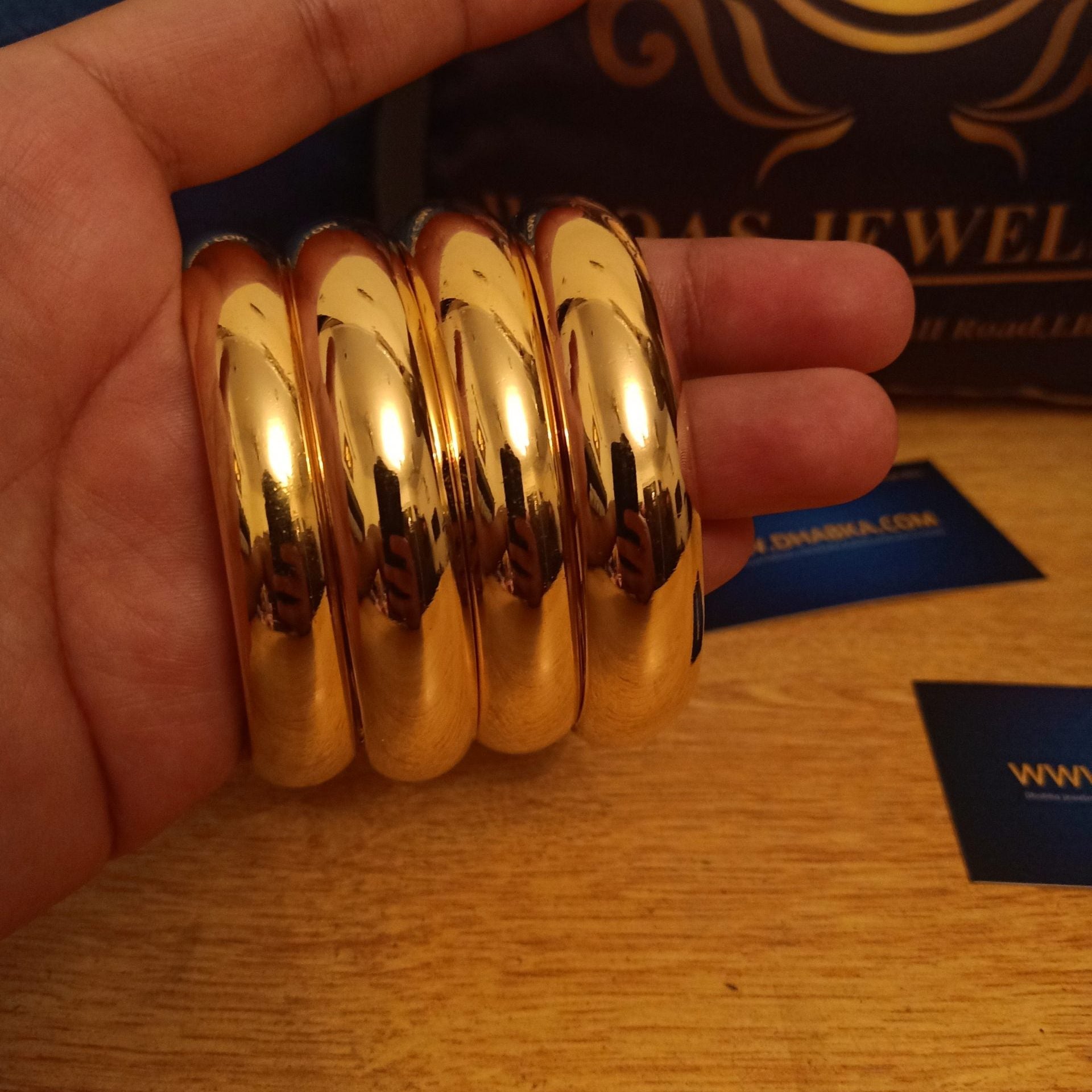 Royal Gold Plated 4 pc Bangle set