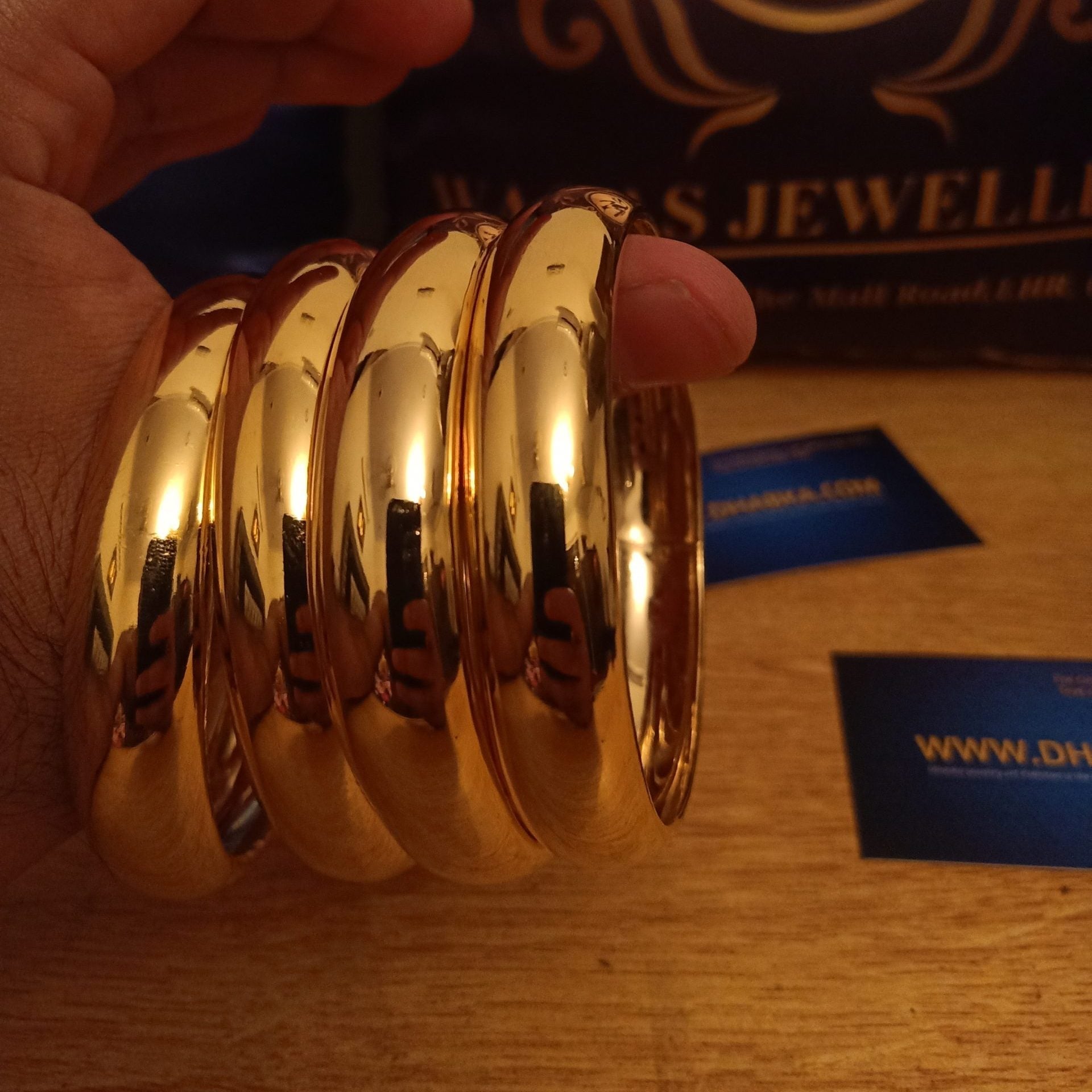 Royal Gold Plated 4 pc Bangle set