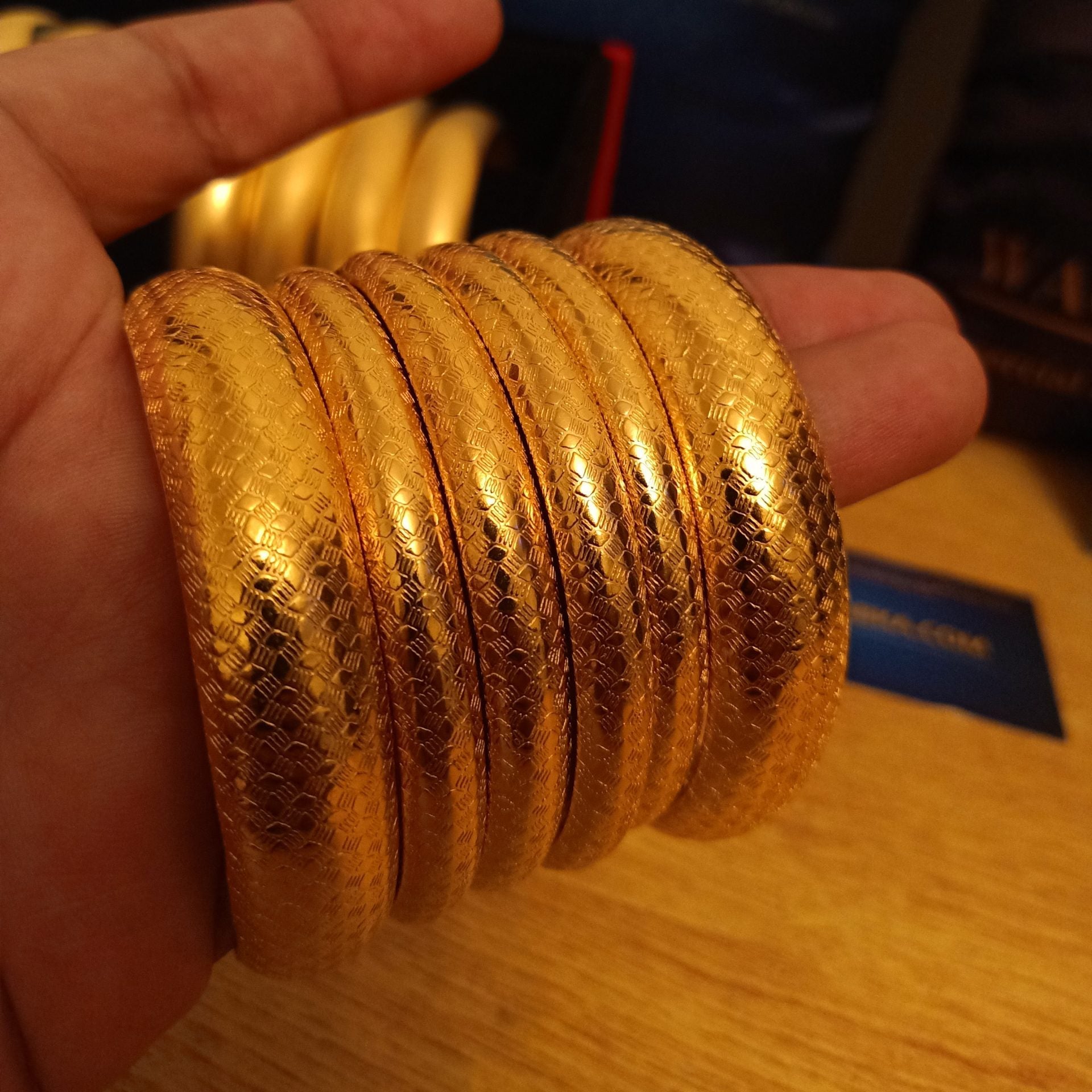 Royal Gold Plated 6 pc Bangle set