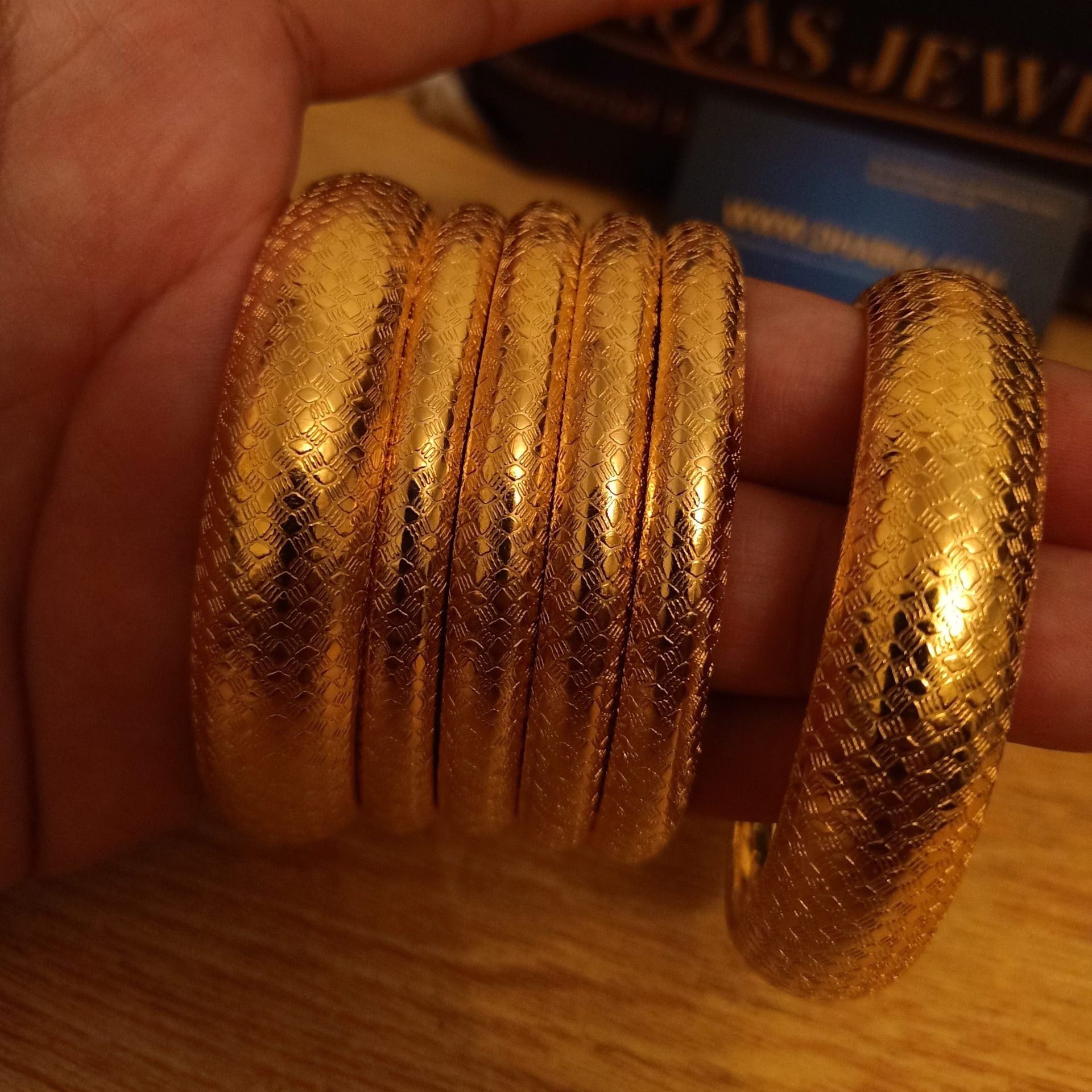 Royal Gold Plated 6 pc Bangle set