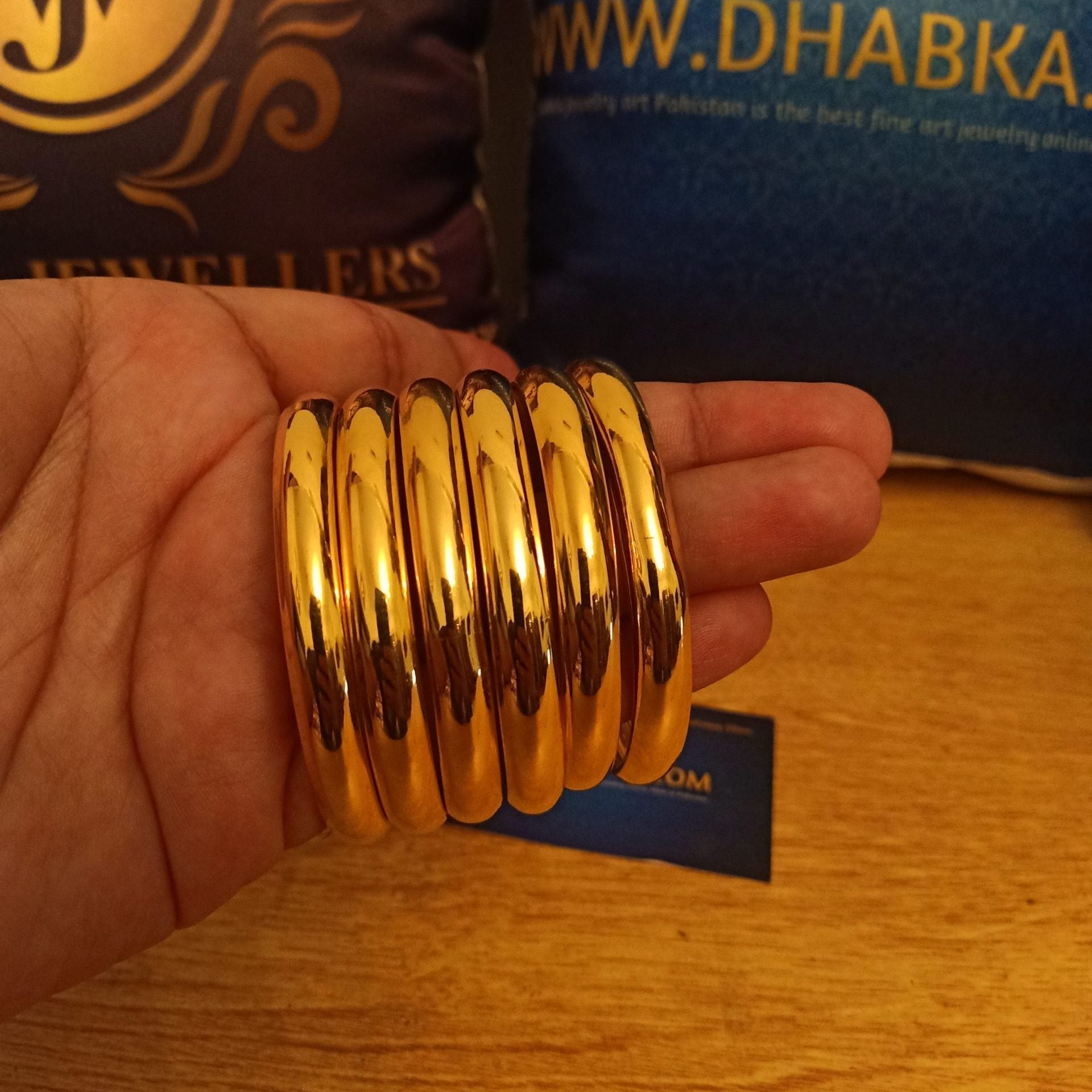 Luxury Gold Plated Shine Bangles