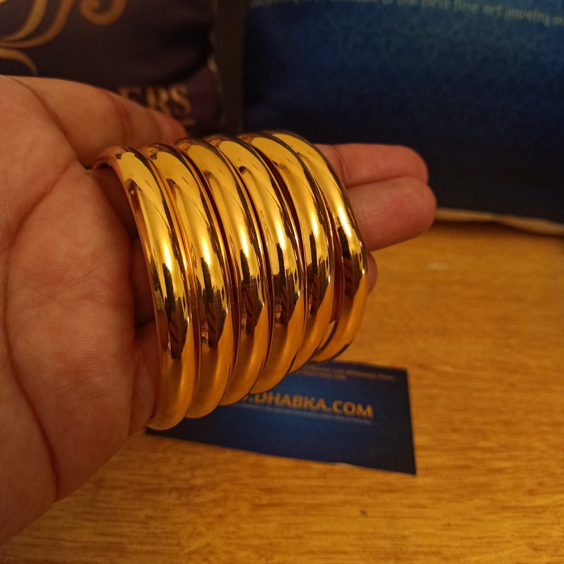 Luxury Gold Plated Shine Bangles