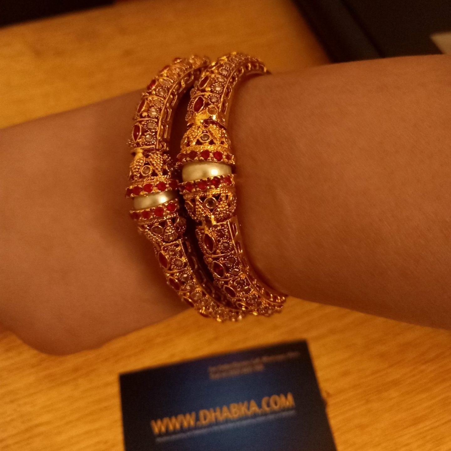 Dhabka Luxury Real Gold Plated bangle Pair