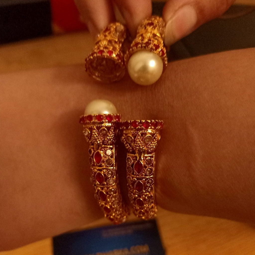 Dhabka Luxury Real Gold Plated bangle Pair