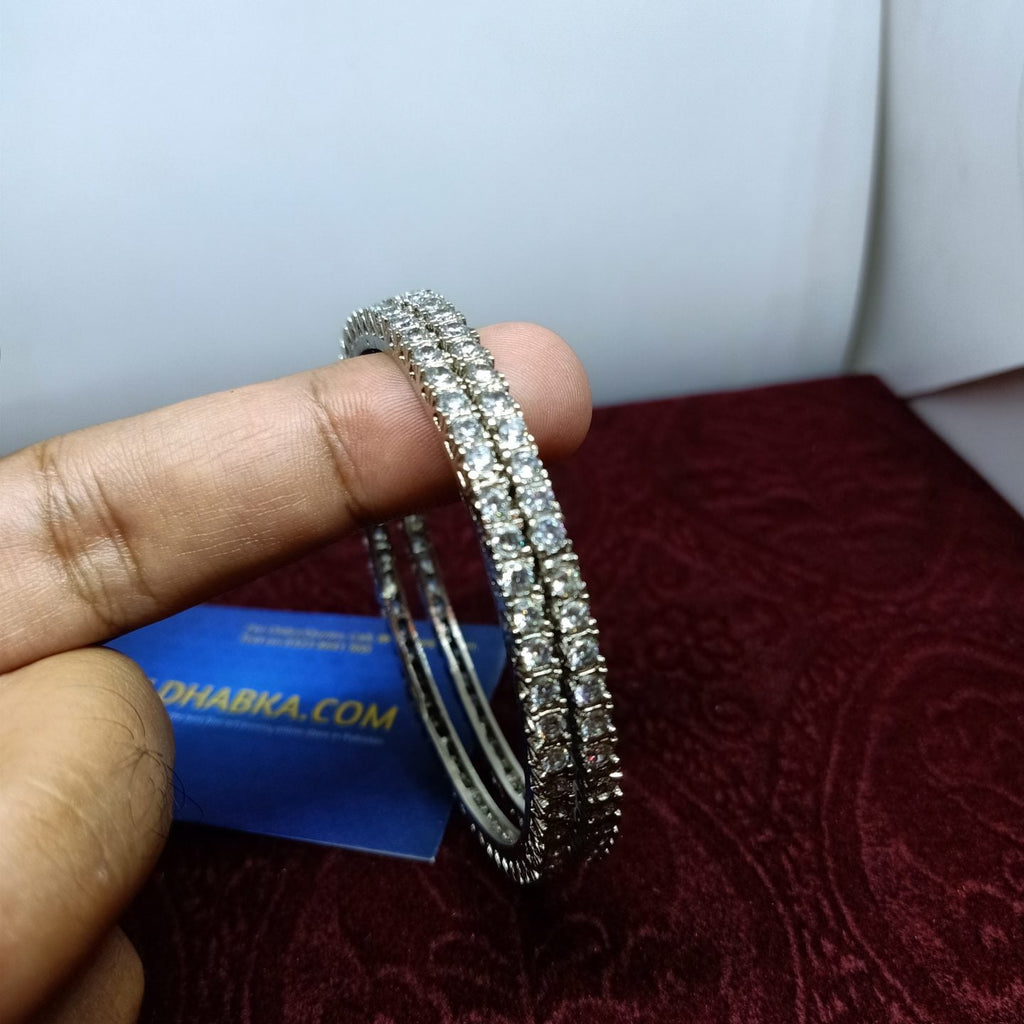Dhabka 2pc Zircon Stone Bangles