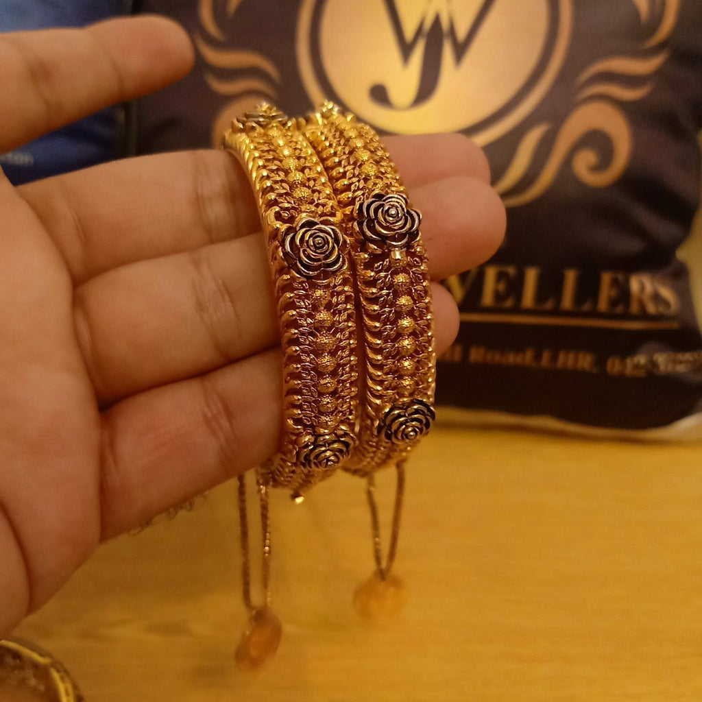 Royal Real Gold Plated Bangle Pair