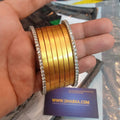 Royal Gold Plated 6 pc gold and 2 Zircon Stone Set