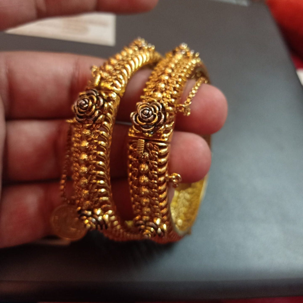 Royal Real Gold Plated Bangle Pair