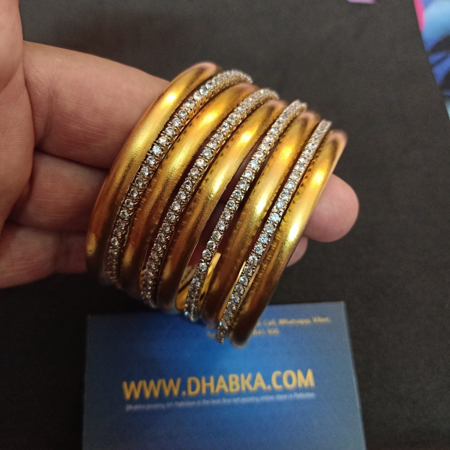 Dhabka Luxury 9 Pc Thin Matt Bangle Set