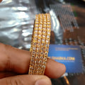 Royal Luxury Zircon Gold Plated 4 pc Bangles