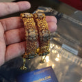 Luxury Class Gold Plated Rhodium Bangle Pair