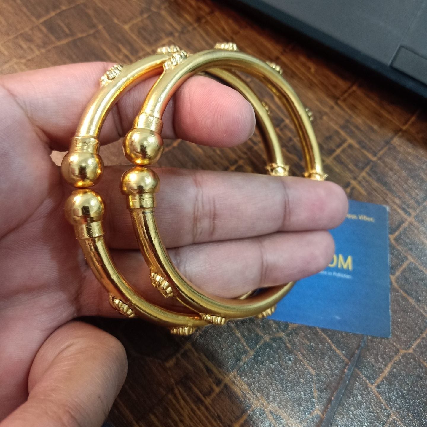 Dhabka Luxury Gold Plated bangle Pair