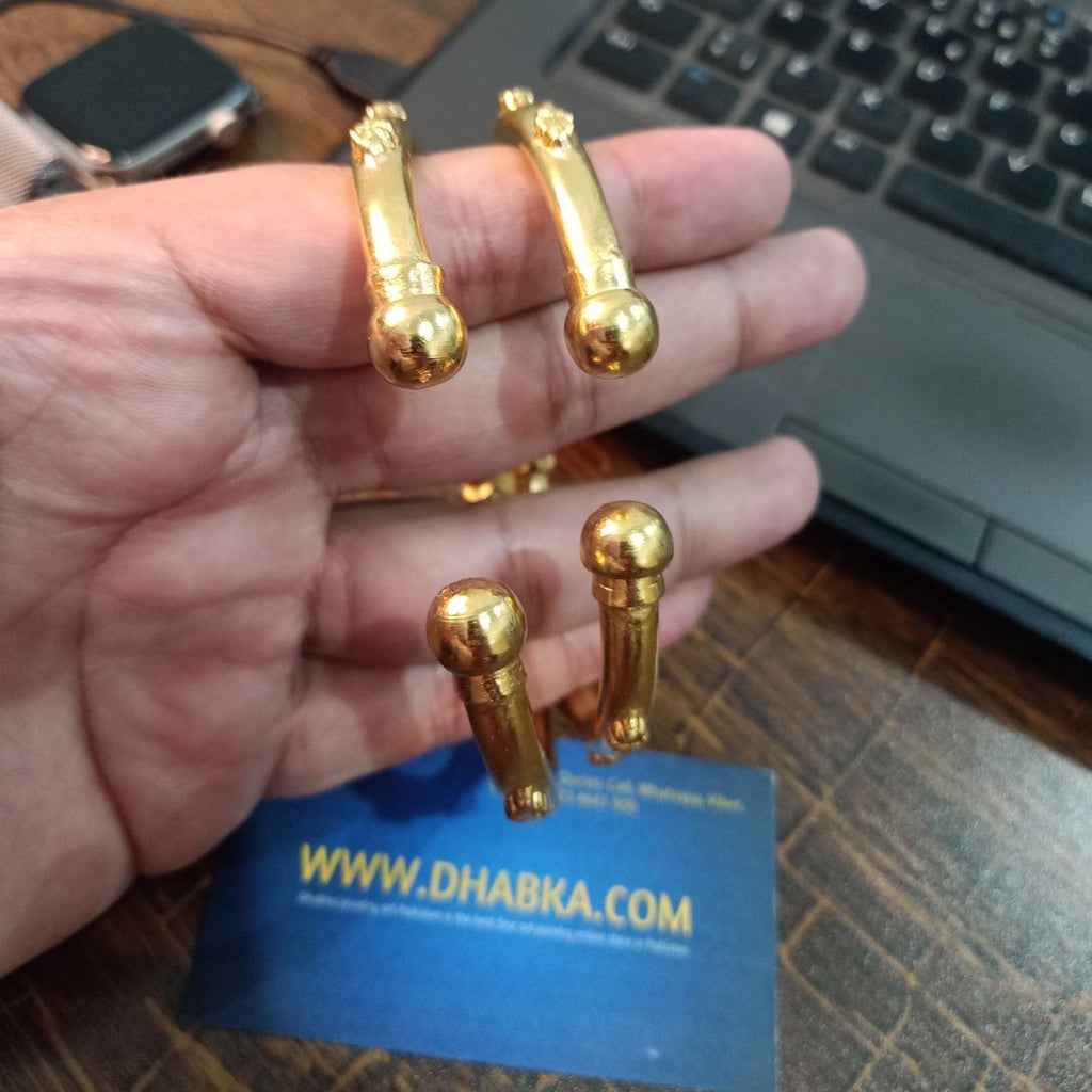 Dhabka Luxury Gold Plated bangle Pair